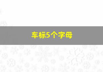 车标5个字母