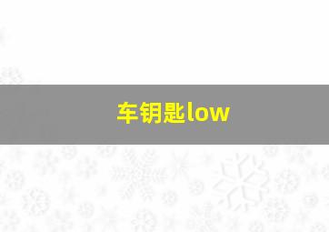 车钥匙low