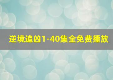 逆境追凶1-40集全免费播放