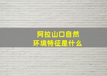 阿拉山口自然环境特征是什么