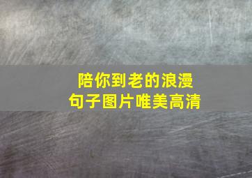 陪你到老的浪漫句子图片唯美高清