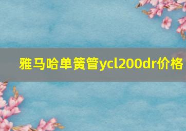 雅马哈单簧管ycl200dr价格