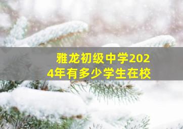 雅龙初级中学2024年有多少学生在校