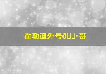 霍勒迪外号🐷哥