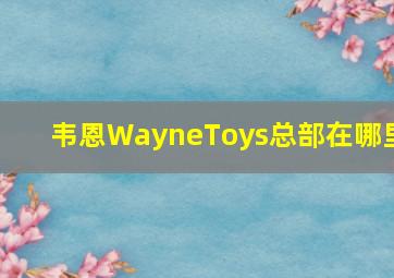 韦恩WayneToys总部在哪里