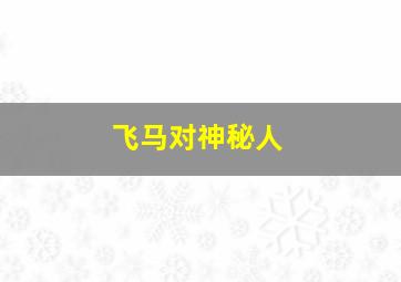 飞马对神秘人