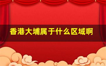 香港大埔属于什么区域啊