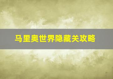 马里奥世界隐藏关攻略