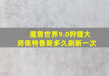 魔兽世界9.0狩猎大师佩特鲁斯多久刷新一次