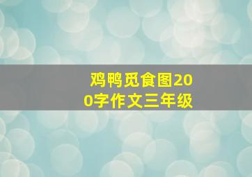 鸡鸭觅食图200字作文三年级